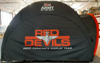 Red Devils Army Parachute Display Team's new Axon Inflatable Event Tent