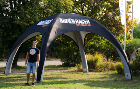 Bio Racer Speedware with their Axion Lite event tent